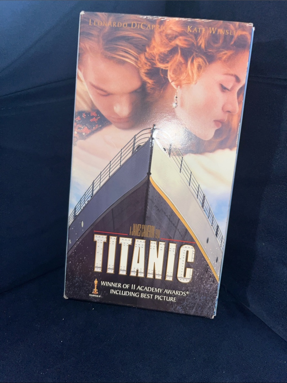 Titanic Movie Box with Pale Blue and Gold Artwork